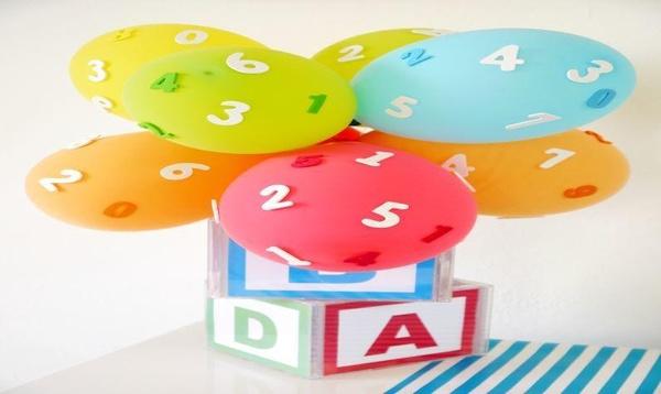 Image of 796 x 476 Alphabet Cube Centerpiece