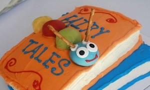 Image of bookworm cake