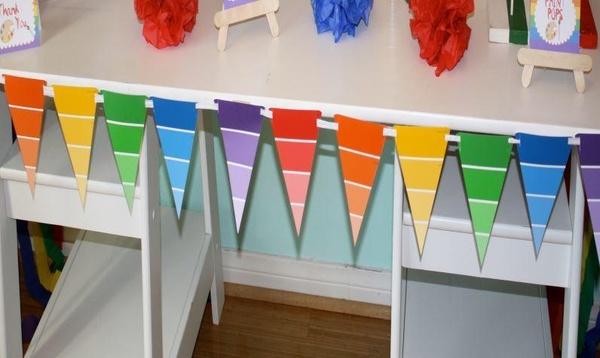Image of 796 x 476 Art Party Paint Swatch Banner.