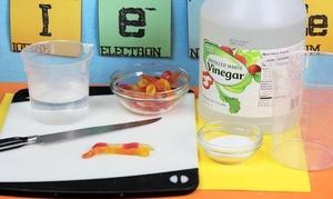 Image of science party frankenworm gummy experiment