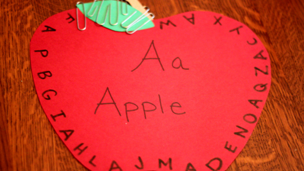 Image of find the letter on the apple feature