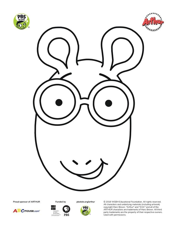 Arthur Mask | Kids Coloring Pages | PBS KIDS for Parents