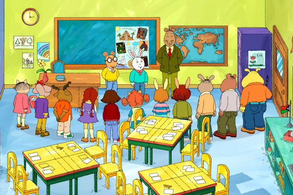 La clase le canta una canción a Mr. Ratburn para mostrarle cuánto lo aprecian.