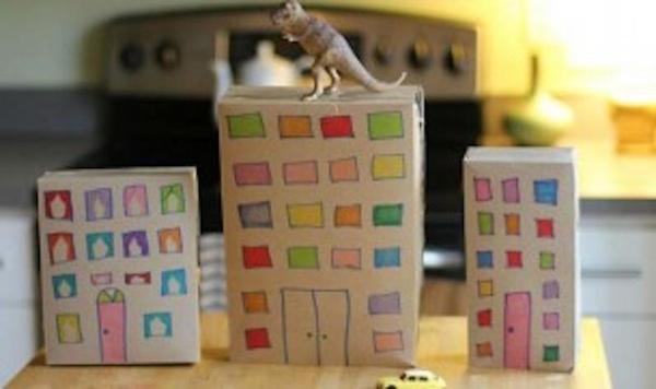 Image of cereal box cityscape feature