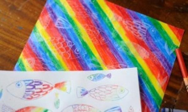 Image of crayon transfer drawings feature