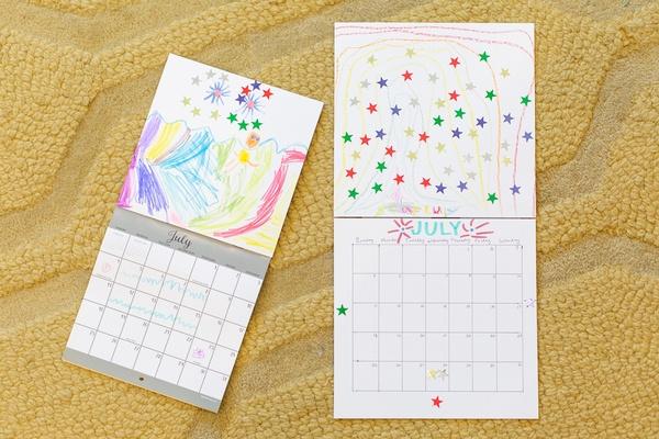 2 finished kids' calendars