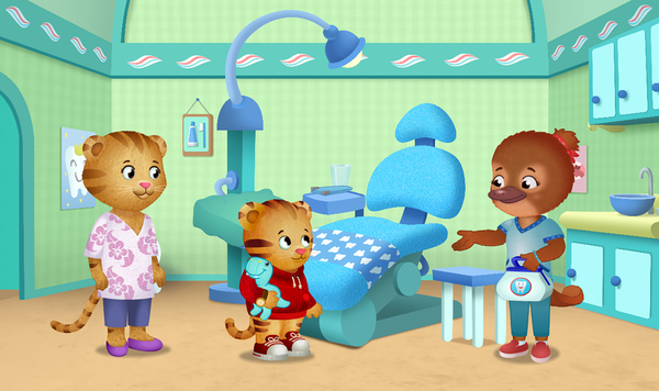 Episodic image of Daniel Tiger visiting the dentist.