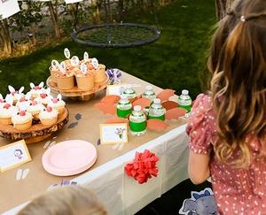 Table of party snacks.