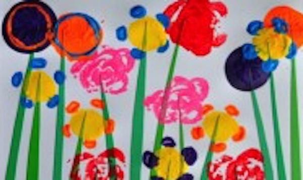 Image flower garden art feature