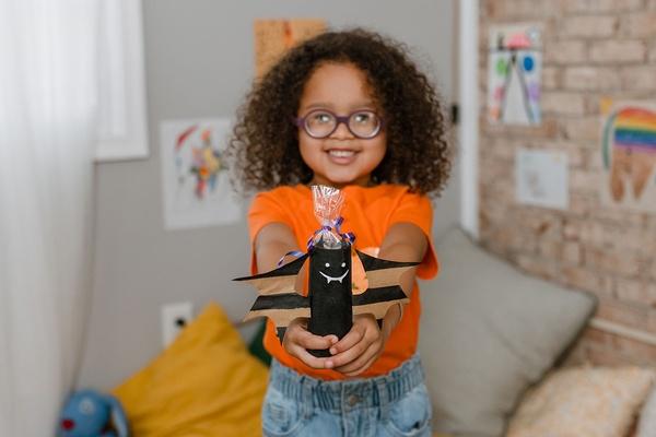 Image of a Halloween Bat Treat Holder