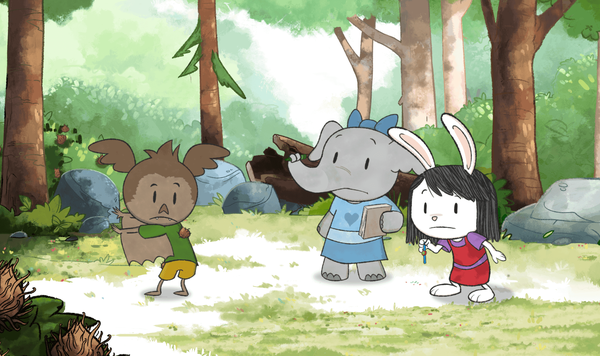 Elinor y sus amigos están afuera.