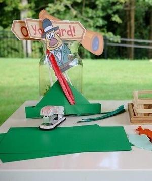 Nature Cat birthday party Yonward Sign and Nature Cat Hat