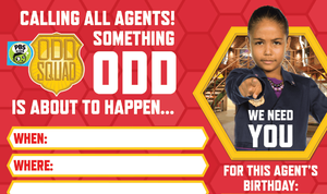Odd Squad birthday party invitation