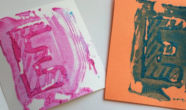 Image of painted letter prints feature