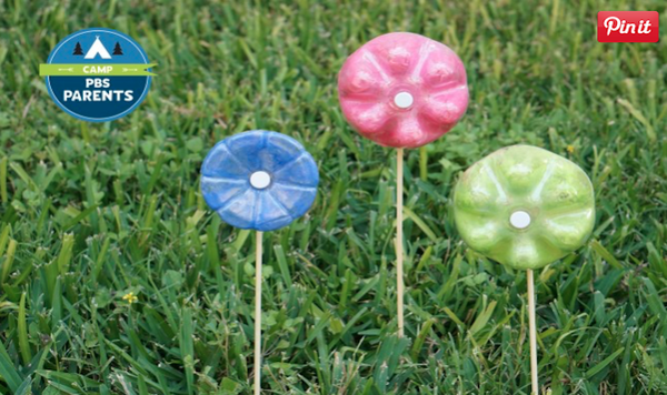 Image of recycled plastic bottle flowers