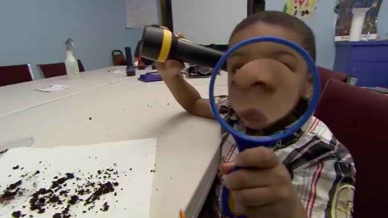 child doing non-screen time activity