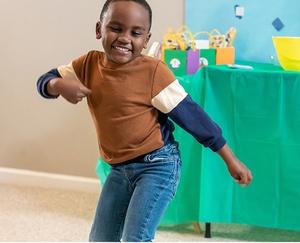A child dancing.