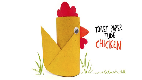 Image of toilet paper tube chicken feature