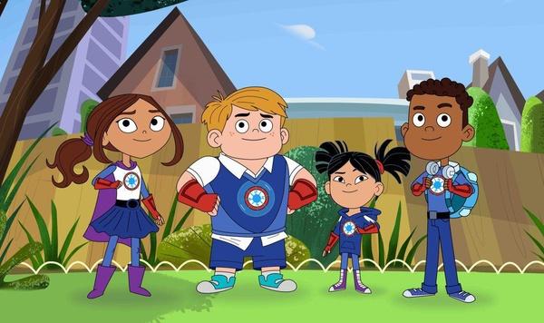The cast of Hero Elementary.