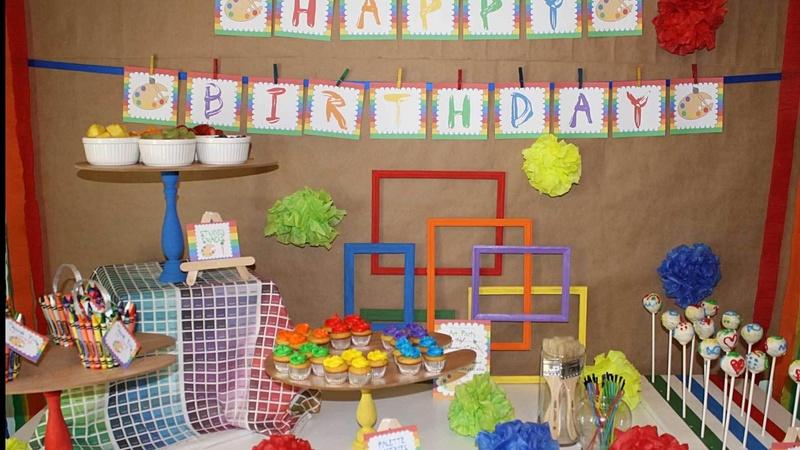 Image of art party table