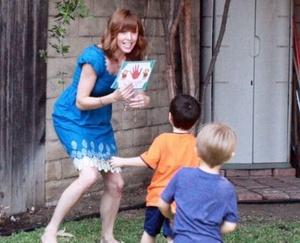 Play "Stop and Go" game at Daniel Tiger birthday party.
