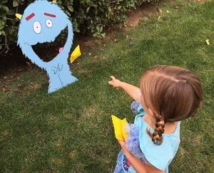 Peg Cat birthday big mouth bean toss