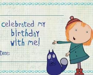 Peg Cat birthday guest certificate