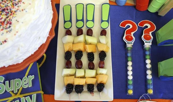 Super Why Fruit Kabobs