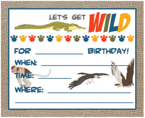 Image of Wild Kratts birthday party invitation