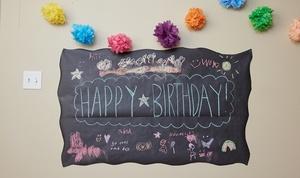 Alma's Way party banner.
