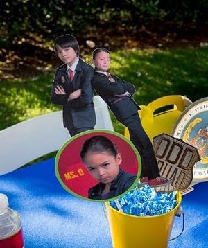 Odd Squad birthday party character cutouts