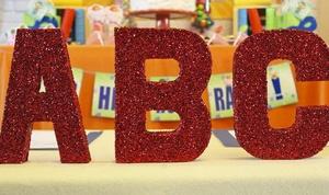 Super Why birthday party ABC Centerpiece Decoration