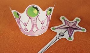 Super Why birthday party Princess Pea crown and wand