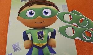 Pin the Mask on Super Why birthday party game