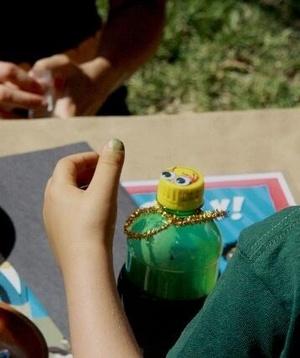 Wild Kratts birthday party soda bottle fireflies activity