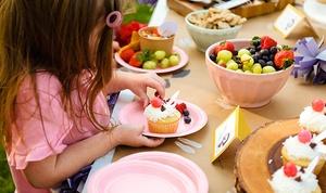 Child at snack table.