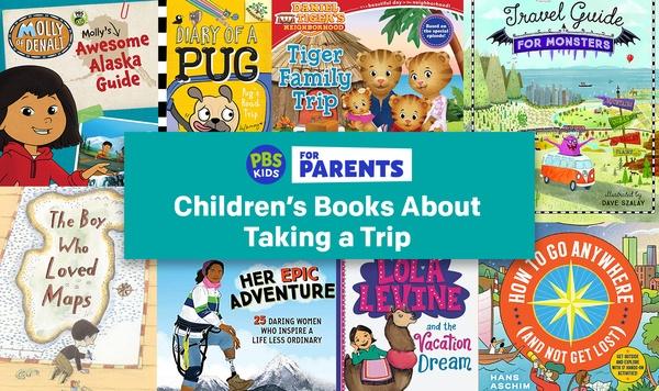 Image of children's books about taking a trip.