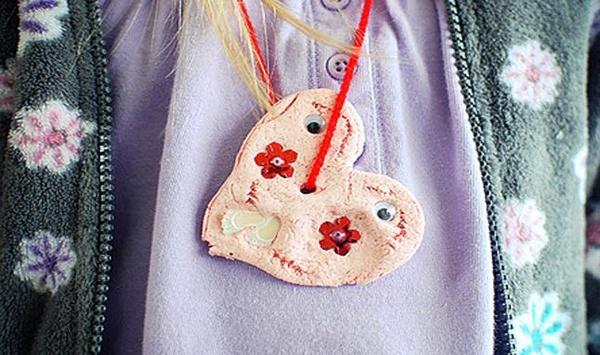 Image of Clay Heart Necklaces craft.