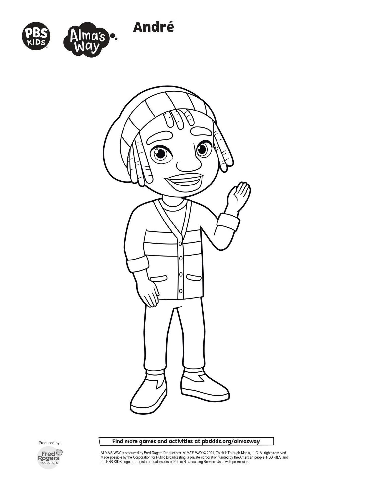 Andre Coloring Page | Kids Coloring Pages | PBS KIDS for Parents