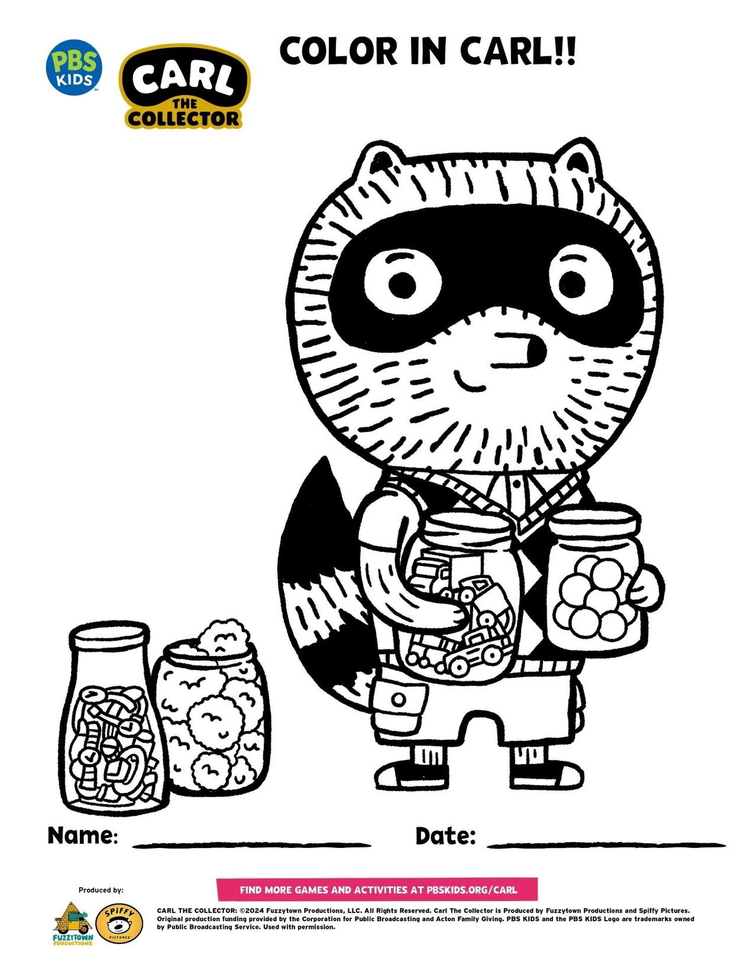 Carl Coloring Page | Kids Coloring Pages | PBS KIDS for Parents