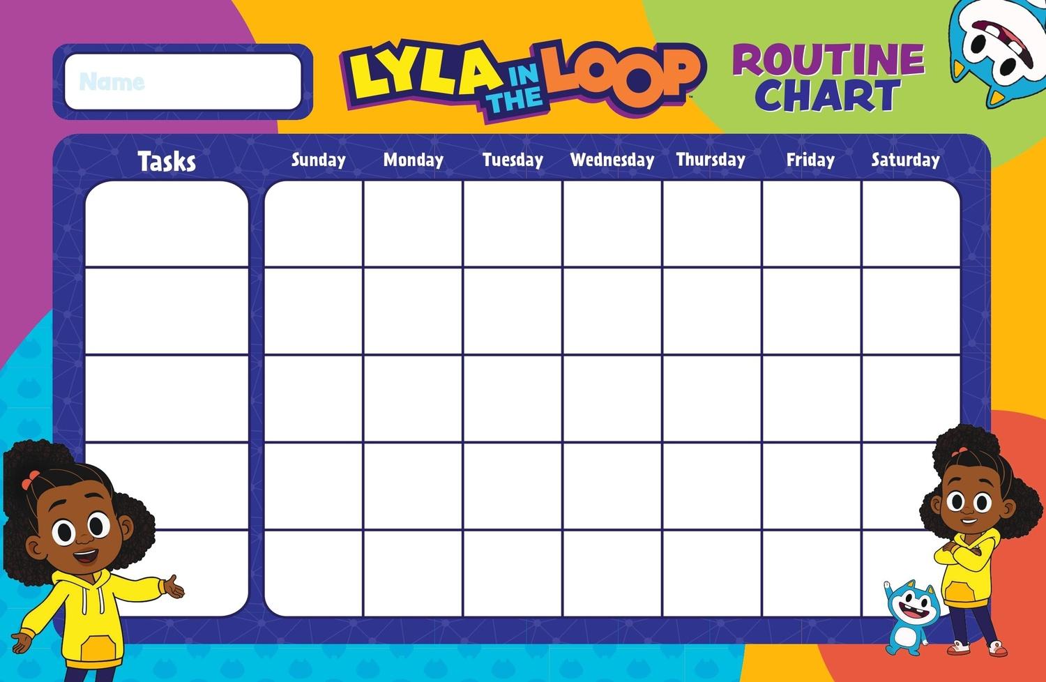 Routine Chart | Kids Coloring Pages | PBS KIDS for Parents