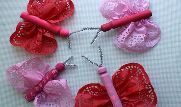 Image of Doily Butterflies craft.