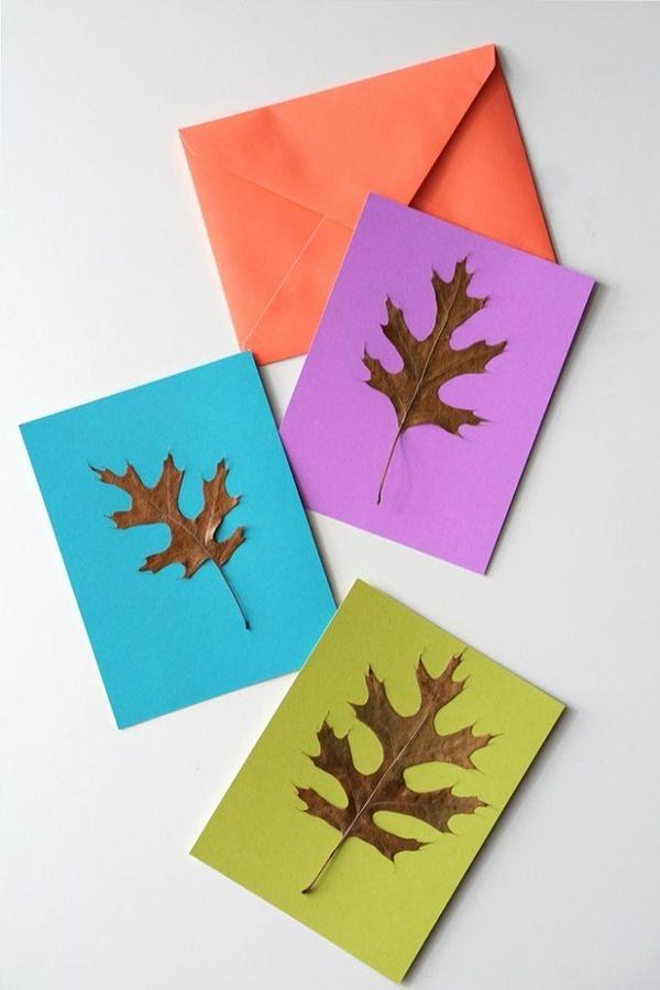 Image fall leaf card