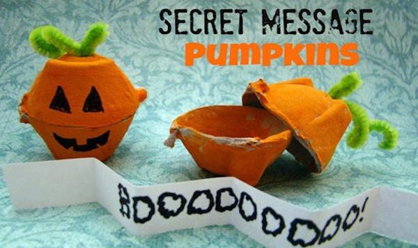 Image of secret message pumpkins